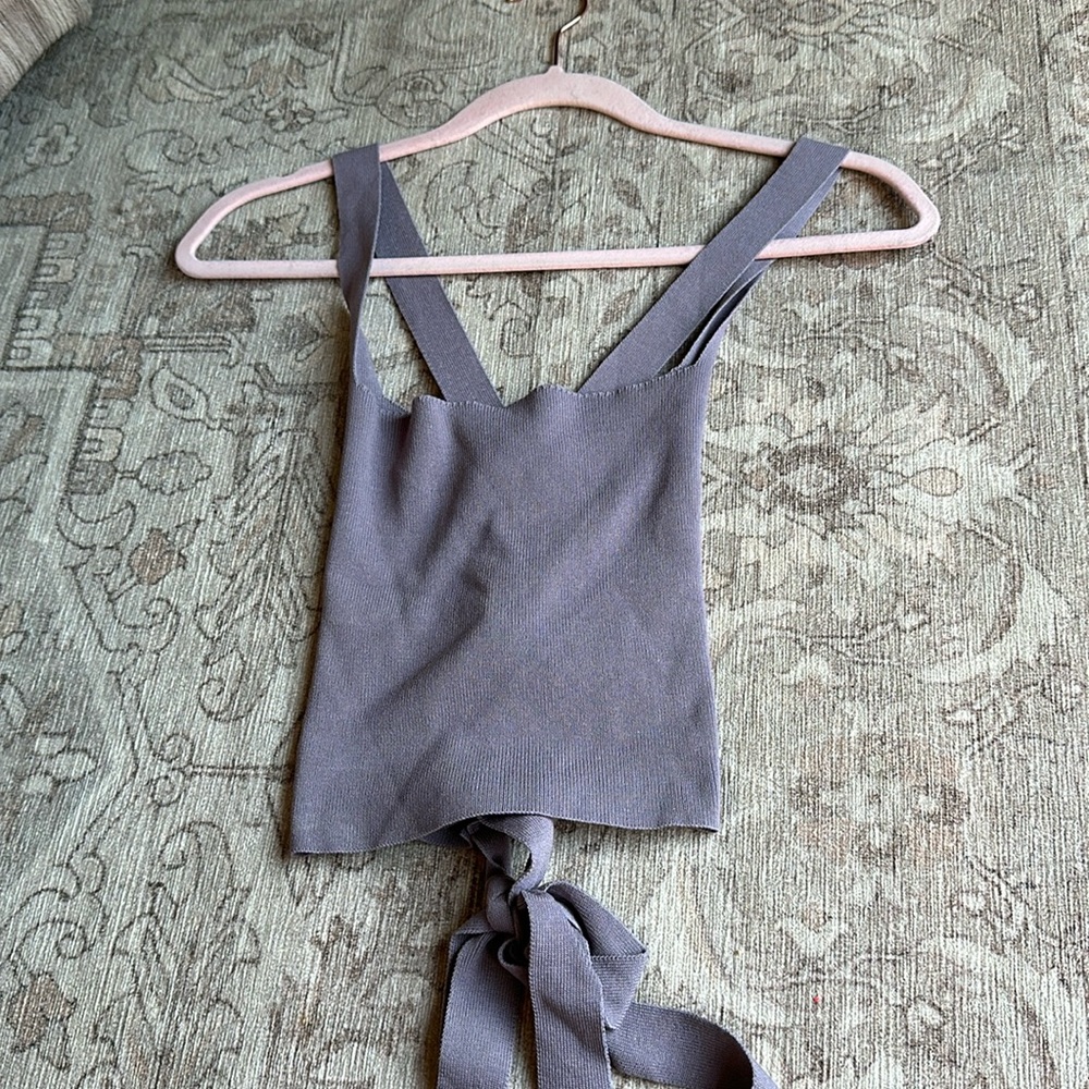 Paper Moon Open strappy back tank, lavender, large